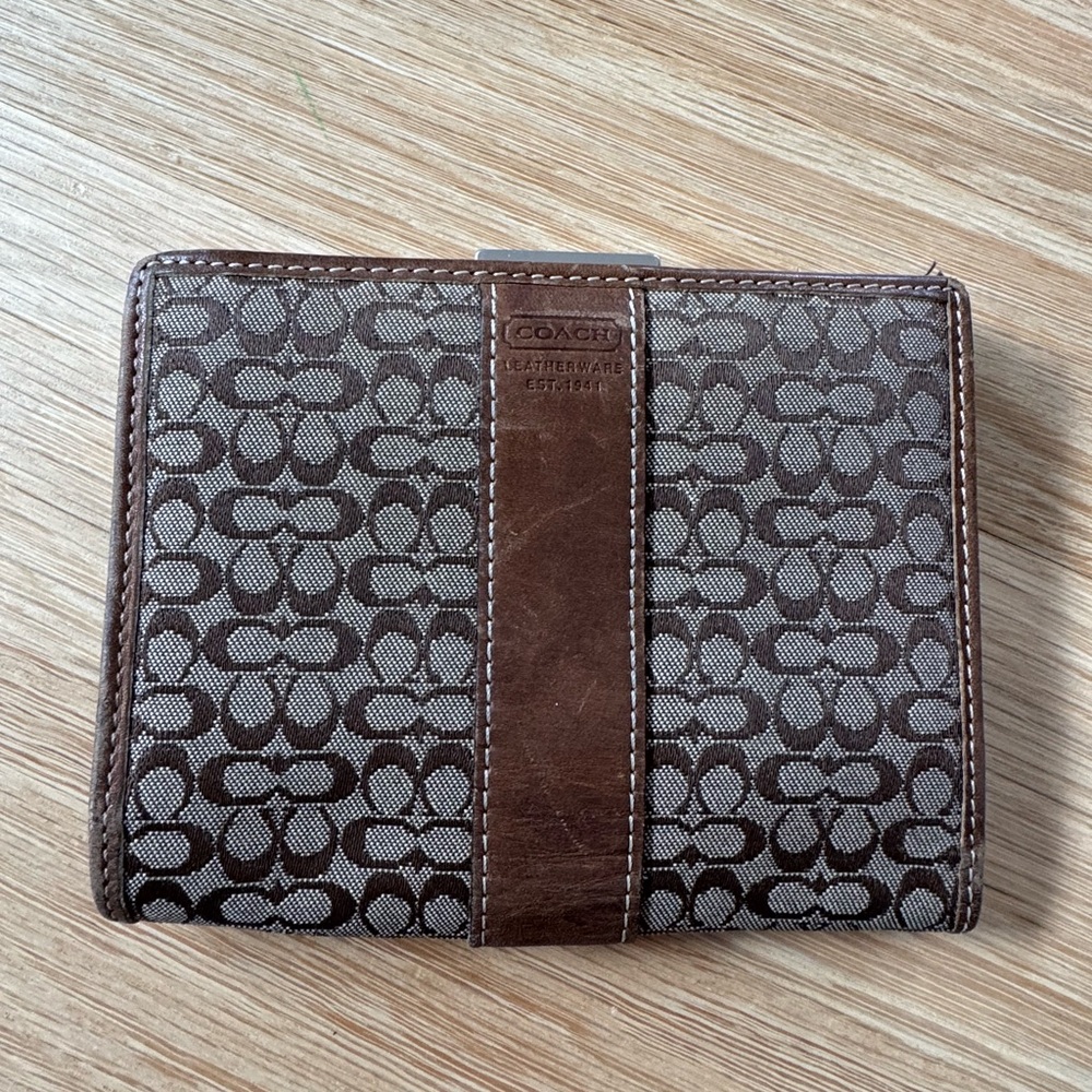 Coach Brown and Gray Wallet